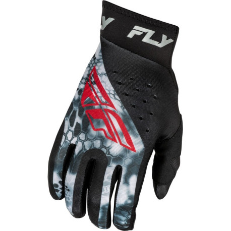 Gants FLY RACING Pro Lite Kryptek  noir/rouge/gris taille XXL