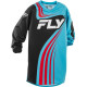 Maillot enfant FLY RACING F-16  cyan/noir/rouge XL