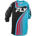 Maillot enfant FLY RACING F-16  cyan/noir/rouge XL