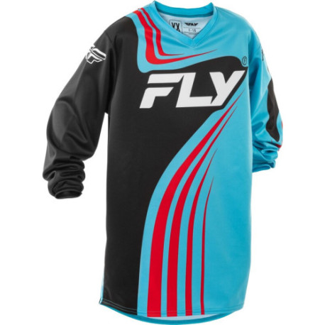 Maillot enfant FLY RACING F-16  cyan/noir/rouge L