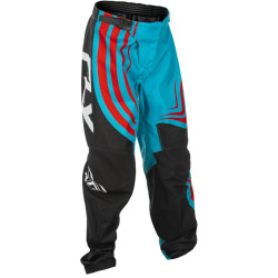 Pantalon enfant FLY RACING F-16  Cyan/noir/rouge 26