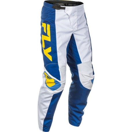 Pantalon FLY RACING F-16 - blanc/bleu foncé/jaune 42