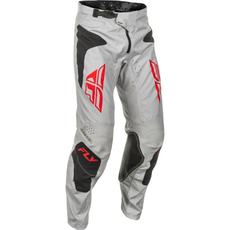 Pantalon FLY RACING Kinetic SYM - gris clair/rouge/noir 38