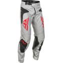 Pantalon FLY RACING Kinetic SYM - gris clair/rouge/noir 38