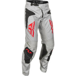 Pantalon FLY RACING Kinetic SYM - gris clair/rouge/noir 36