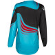 Maillot enfant FLY RACING F-16  cyan/noir/rouge XL