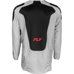 Maillot FLY RACING Kinetic SYM - gris clair/rouge/noir XL
