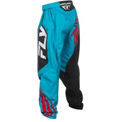 Pantalon enfant FLY RACING F-16  Cyan/noir/rouge 26