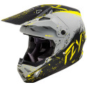 Casque FLY RACING Formula CP Manic - gris mat/noir/jaune S