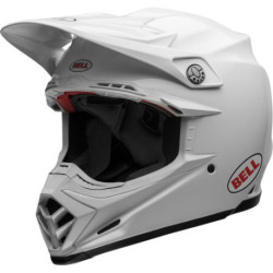 Casque BELL Motocross et enduro Moto 9s Flex Solid - Taille S - Couleur Blanc