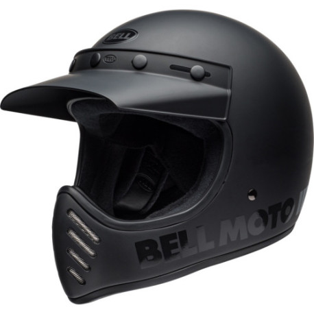 Casque BELL Motocross et enduro Moto 3 Classic - Taille XS - Couleur Blackout Mat/Brillant