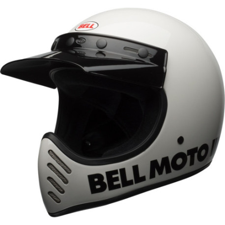 Casque BELL Motocross et enduro Moto 3 Classic - Taille S - Couleur Blanc brillant