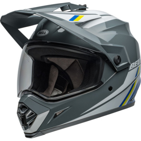 Casque BELL Motocross et enduro MX 9 Adventure MIPS - Taille S - Couleur Alpine Gloss Charcoal/Silver