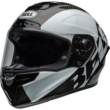 Casque BELL Route Race Star DLX Flex - Taille S - Couleur Offset Gloss Black/White