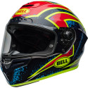 Casque BELL Route Race Star DLX Flex - Taille S - Couleur Xenon Gloss Blue/Retina
