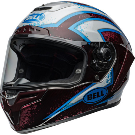 Casque BELL Route Race Star DLX Flex - Taille XL - Couleur Xenon Gloss Red/Silver