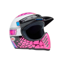 Casque BELL Motocross et enduro Moto 3 - Taille M - Couleur Deathspray Gloss Pink Purple