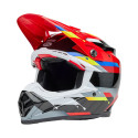 Casque BELL Motocross et enduro Moto 9S Flex - Taille S - Couleur Renen Nova Gloss Black/Red