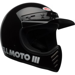 Casque BELL Motocross et enduro Moto 3 Classic - Taille XS - Couleur Noir brillant
