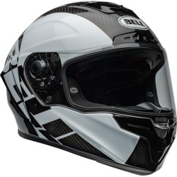 Casque BELL Route Race Star DLX Flex - Taille L - Couleur Offset Gloss Black/White