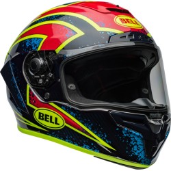 Casque BELL Route Race Star DLX Flex - Taille S - Couleur Xenon Gloss Blue/Retina
