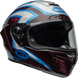 Casque BELL Route Race Star DLX Flex - Taille M - Couleur Xenon Gloss Red/Silver