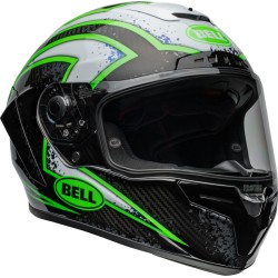 Casque BELL Route Race Star DLX Flex - Taille M - Couleur Xenon Gloss Black/Kryptonite