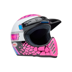 Casque BELL Motocross et enduro Moto 3 - Taille S - Couleur Deathspray Gloss Pink Purple