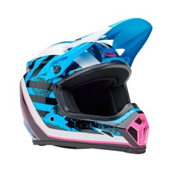Casque BELL Motocross et enduro MX 9 Mips - Taille L - Couleur Breakdance Gloss Blue/Pink