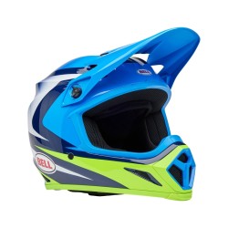 Casque BELL Motocross et enduro MX 9 Mips - Taille S - Couleur Jackal Gloss Blue/Hi- Taille S - CouleurViz Yellow