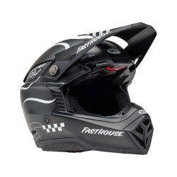 Casque BELL Motocross et enduro Moto 10 Spherical Mips - Taille M - Couleur Fasthouse Raven Matte Black/White