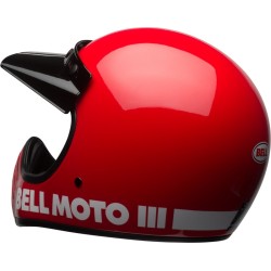 Casque BELL Motocross et enduro Moto 3 Classic - Taille M - Couleur Rouge brillant