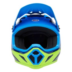 Casque BELL Motocross et enduro MX 9 Mips - Taille M - Couleur Jackal Gloss Blue/Hi- Taille M - CouleurViz Yellow