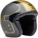 Casque BELL Route Custom 500 Carbon - Taille S - Couleur RSD Checkmate Matte Gloss Black/Gold