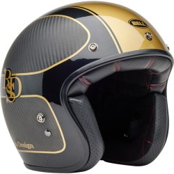 Casque BELL Route Custom 500 Carbon - Taille XL - Couleur RSD Checkmate Matte Gloss Black/Gold