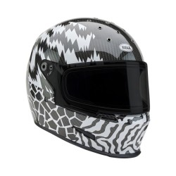 Casque BELL Route Eliminator Carbon - Taille L - Couleur Deathspray Gloss Black/White/Black