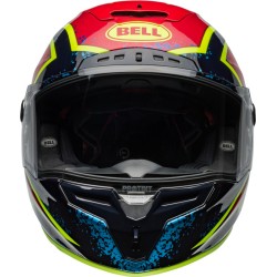 Casque BELL Route Race Star DLX Flex - Taille M - Couleur Xenon Gloss Blue/Retina