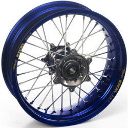 Roue complète Haan wheels YZF 250 / YZF 450 09- 18 x 2,15 cercle bleu / moyeu argent