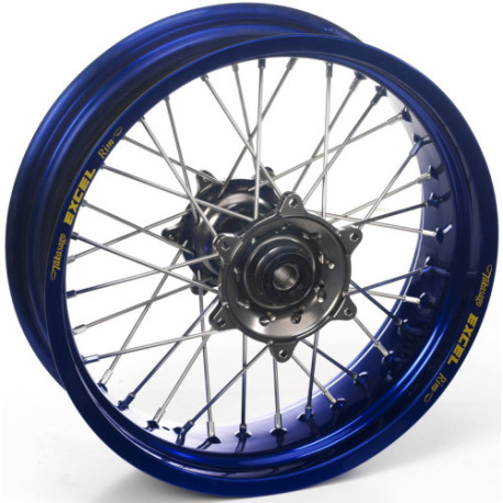 Roue complète Haan wheels YZF 250 / YZF 450 09- 18 x 2,15 cercle bleu / moyeu argent