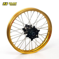 Roue complète Haan wheels Tenere 700 21 x1,85 moyeu noir / cercle or