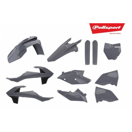 Kit plastiques Polisport KTM SX / SXF 2016 à 2018 couleur gris