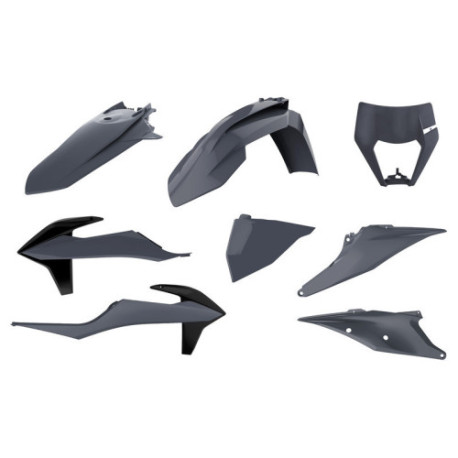 Kit plastiques Polisport KTM EXC / EXC-F 2020 à 2023 couleur gris