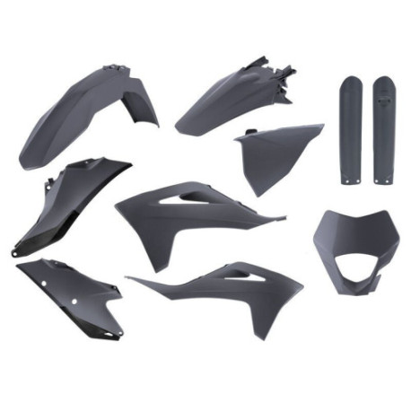 Kit plastiques Polisport GAS GAS EC / ECF 2021 à 2023 couleur gris