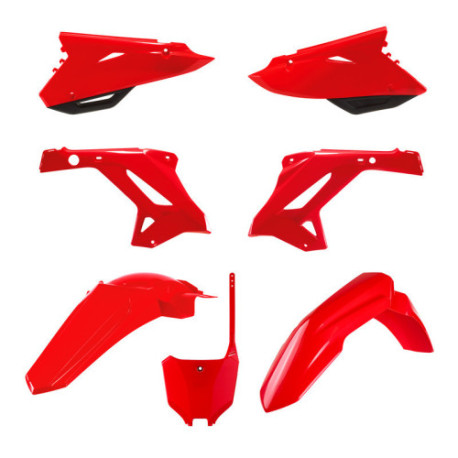 Kit plastiques Polisport 125 CR / 250 CR 2002 à 2007 Restyle 2022 couleur rouge