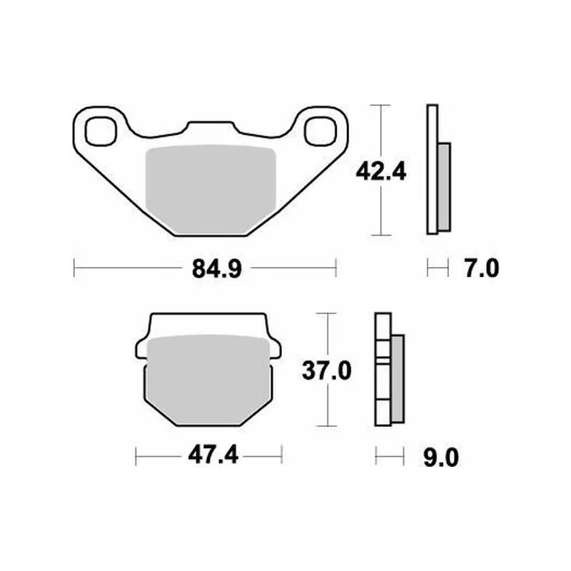 Plaquettes de frein MOTO MASTER Nitro avant 85 KX 125 KDX