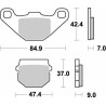 Plaquettes de frein MOTO MASTER Nitro avant 80 85 RM + 80 TM