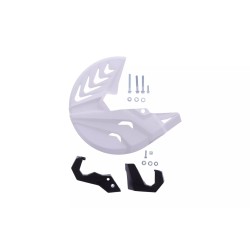 Protection de disque de frein et talon de fourche Polisport 250 KXF / 450 KXF 2019 à 2023 couleur noir blanc