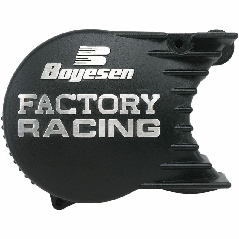 Couvercle de carter d'allumage BOYESEN Factory Racing noir Couvercle de carter d'allumage BOYESEN Factory Racing noir