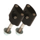 Kit pontets de guidon Alloy ultima 28,6mm / Hauteur 55mm (Noir)