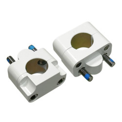 Pontets adaptateur guidon 28.6mm PSYCHIC blanc